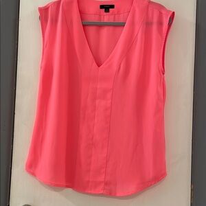JCrew Hot Pink Sleeveless Blouse with V-Neckline